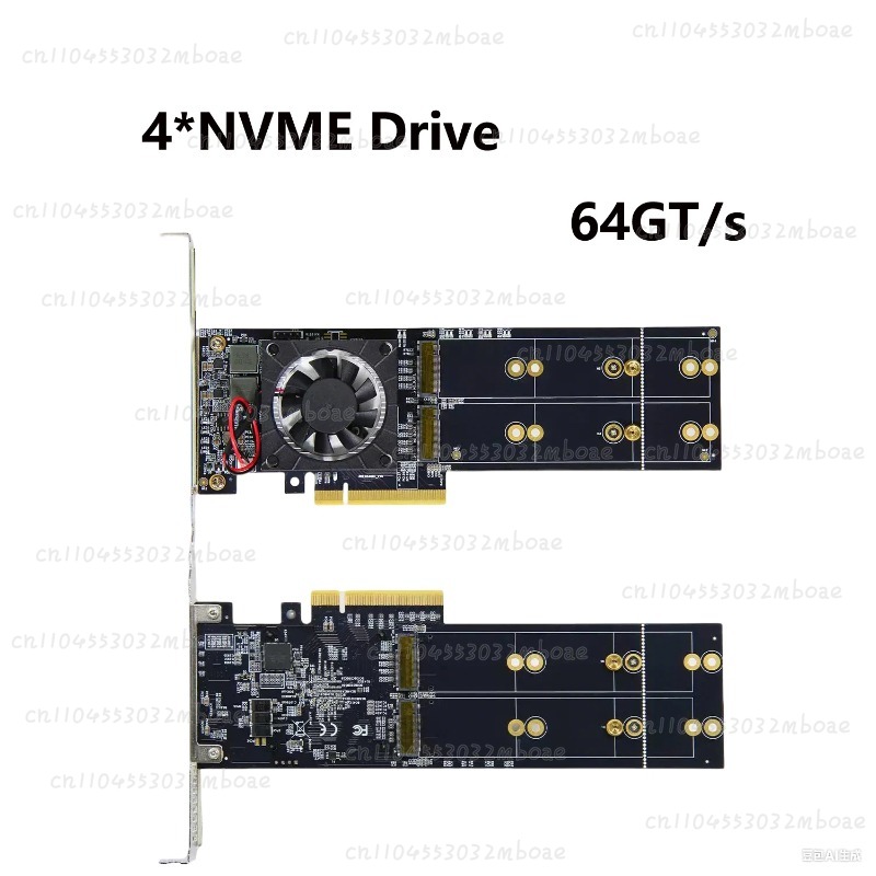 PEX8747 Chip PCIe 3.0 X8 Quad  - огляд і ціна Quad M.2 Nvme Pcie Bifurcation Card